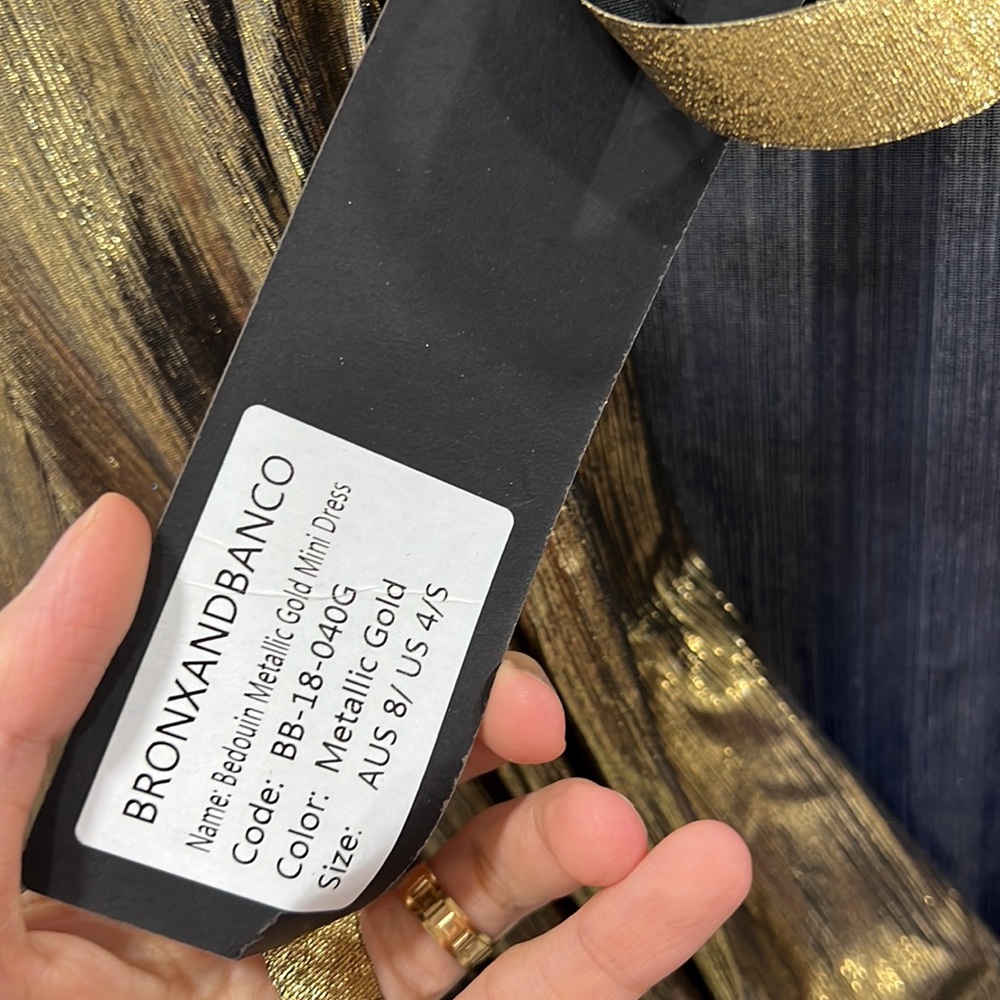 Bronx and Banco Bedouin Metallic Mini Dress - Picture 7 of 11